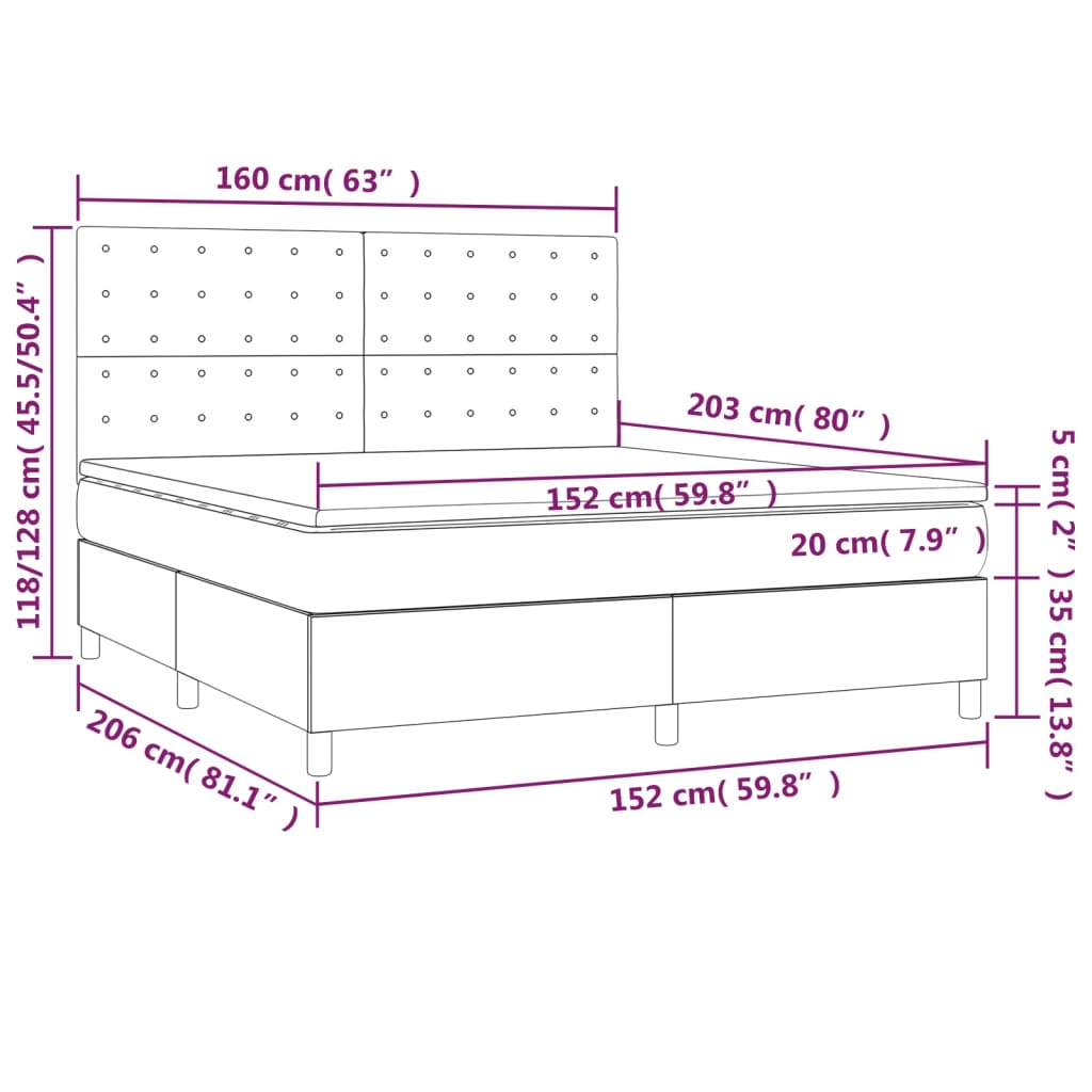 8720845602369_g_en_hd_5 vidaXL Box Spring Bed with Mattress Dark Grey 153x203 cm Queen Size Fabric - Image 7