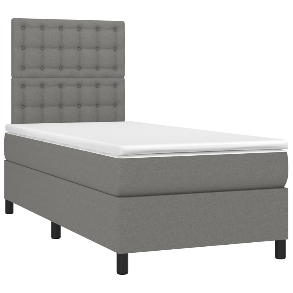 8720845602376_g_en_hd_1 vidaXL Box Spring Bed with Mattress Dark Grey 106x203 cm King Single Size Fabric - Image 3