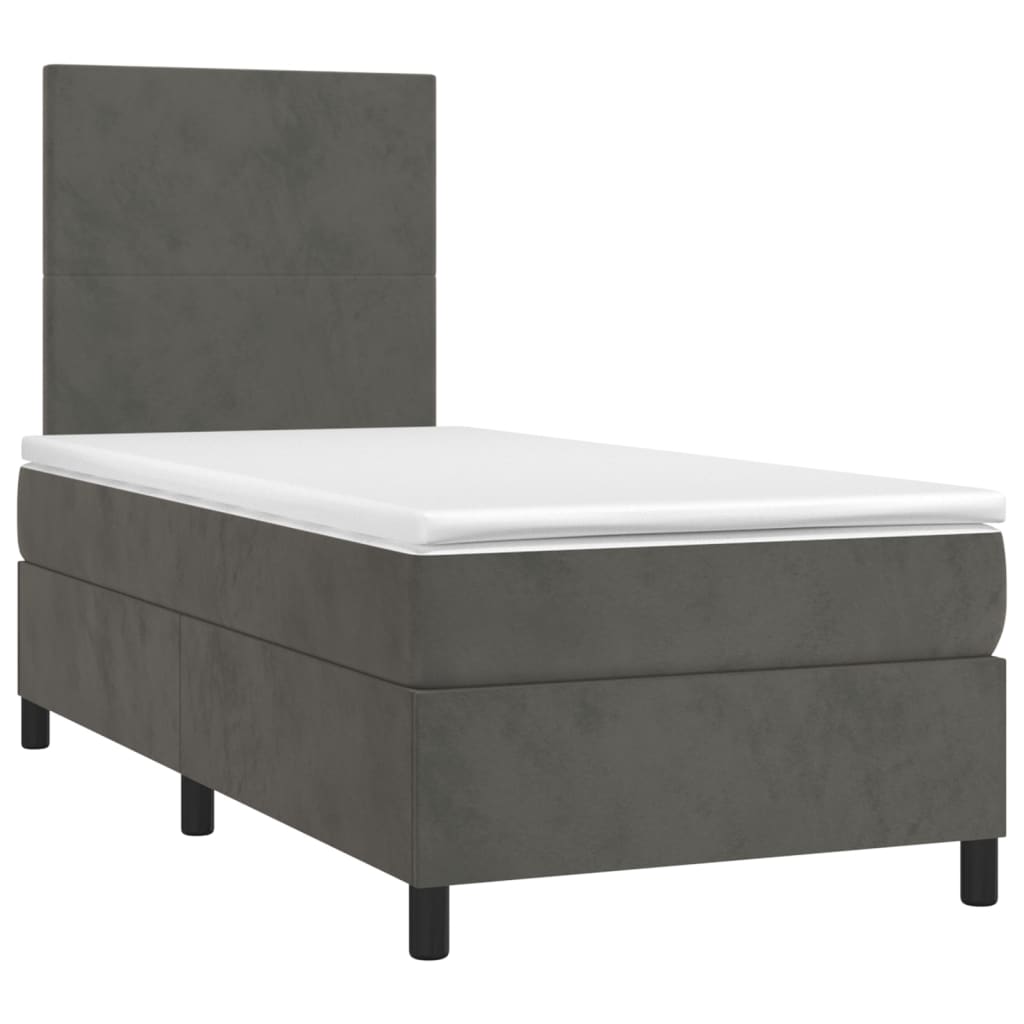 8720845602499_g_en_hd_1 vidaXL Box Spring Bed with Mattress Dark Grey 106x203 cm King Single Size Velvet - Image 3