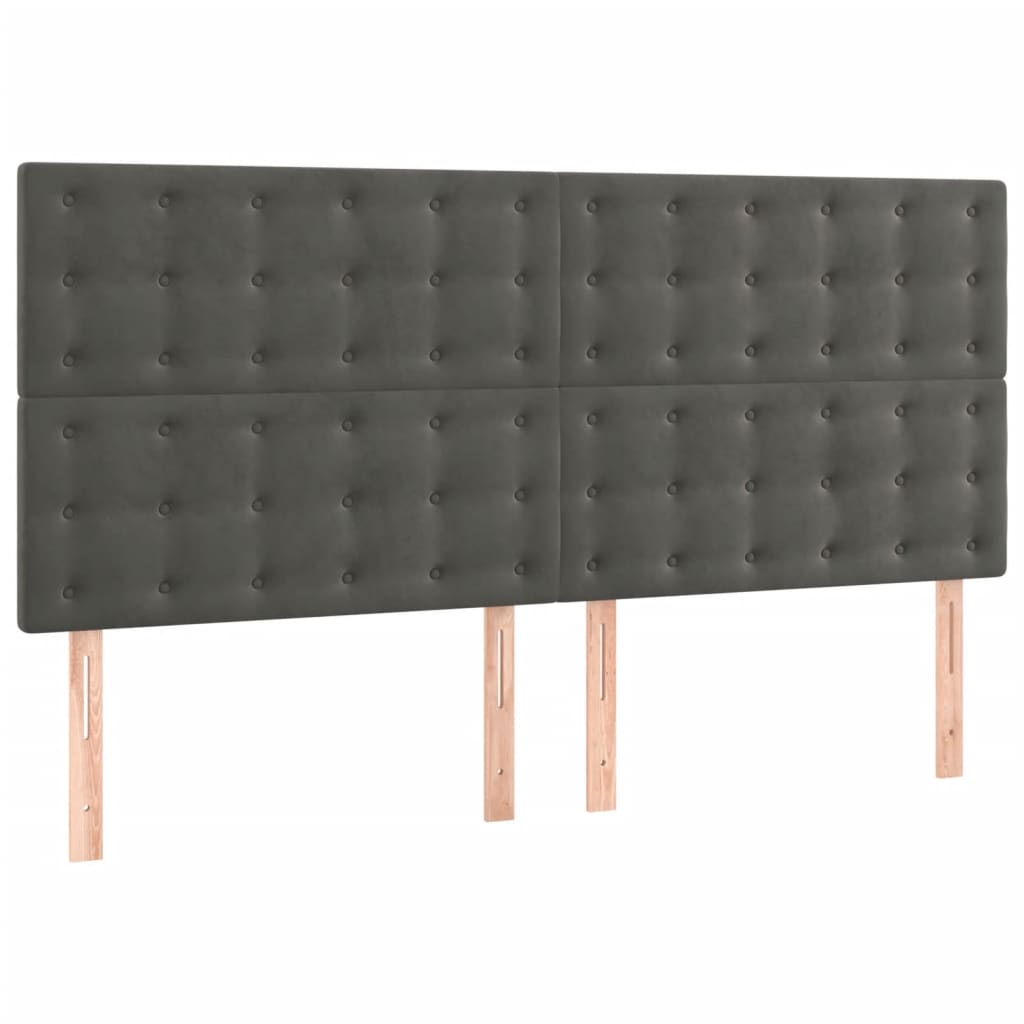 8720845602666_g_en_hd_4 vidaXL Box Spring Bed with Mattress Dark Grey 153x203 cm Queen Size Velvet - Image 6