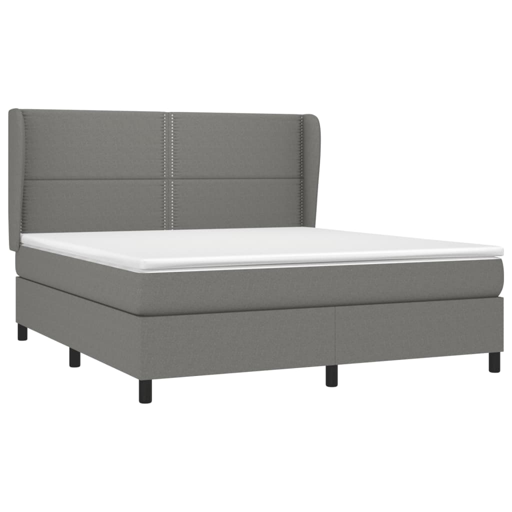 8720845602727_g_en_hd_1 vidaXL Box Spring Bed with Mattress Dark Grey 153x203 cm Queen Size Fabric - Image 3