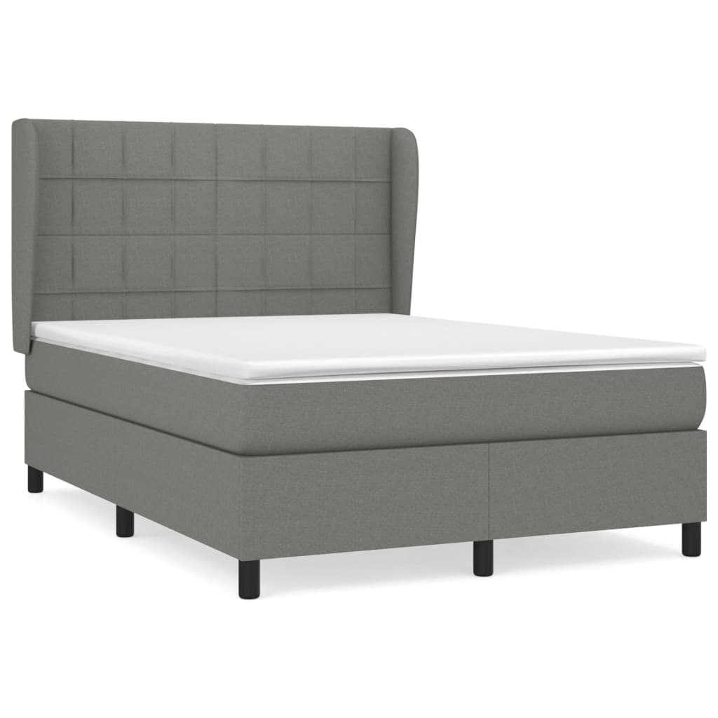 8720845602741_a_en_hd_1 vidaXL Box Spring Bed with Mattress Dark Grey 137x187 cm Double Size Fabric - Image 2
