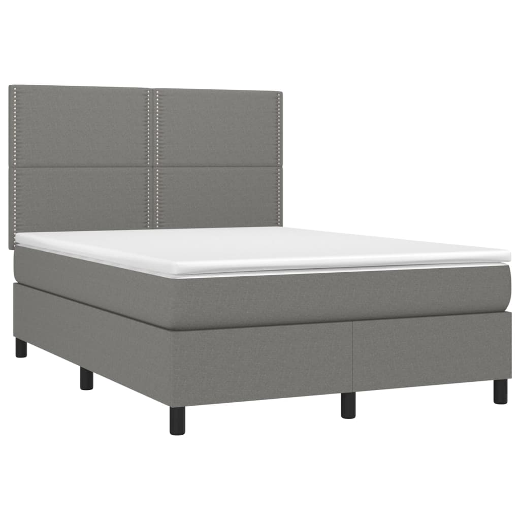 8720845603731_g_en_hd_2 vidaXL Box Spring Bed with Mattress&LED Dark Grey 137x187 cm Double Size Fabric - Image 4