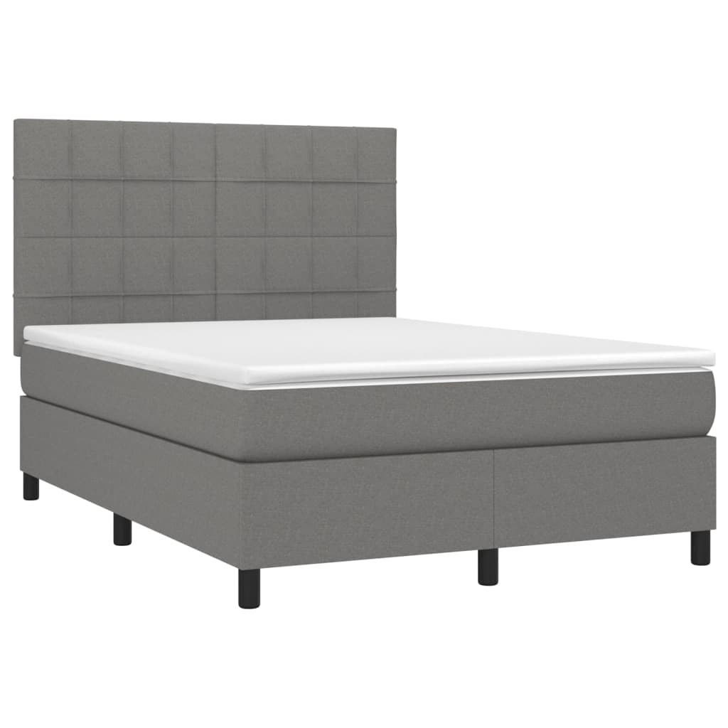 8720845603762_g_en_hd_2 vidaXL Box Spring Bed with Mattress&LED Dark Grey 137x187 cm Double Size Fabric - Image 4