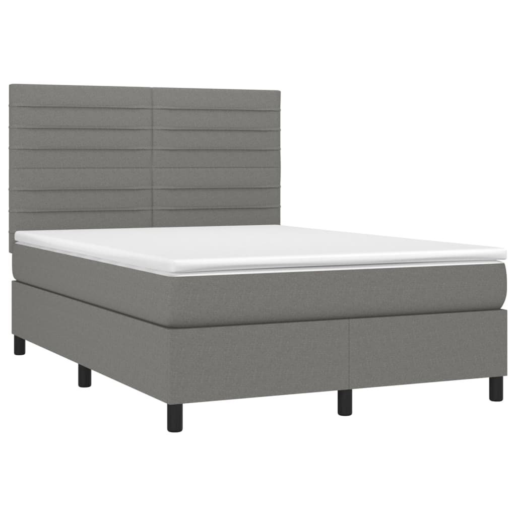 8720845603793_g_en_hd_2 vidaXL Box Spring Bed with Mattress&LED Dark Grey 137x187 cm Double Size Fabric - Image 4
