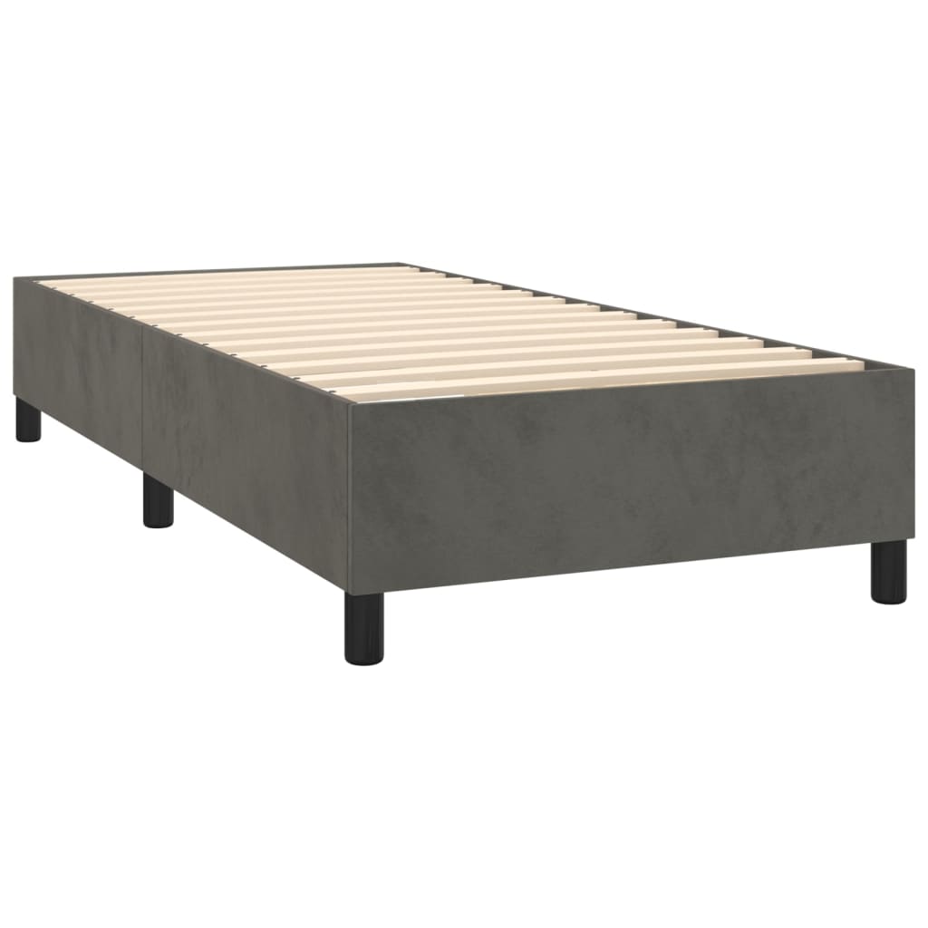 8720845604080_g_en_hd_3 vidaXL Box Spring Bed with Mattress&LED Dark Grey 106x203 cm King Single Size Velvet - Image 5