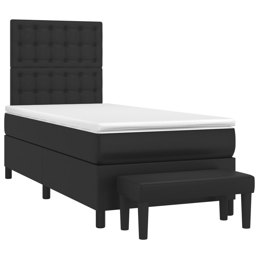 8720845605018_g_en_hd_1 vidaXL Box Spring Bed with Mattress Black 106x203 cm King Single Size Faux Leather - Image 3