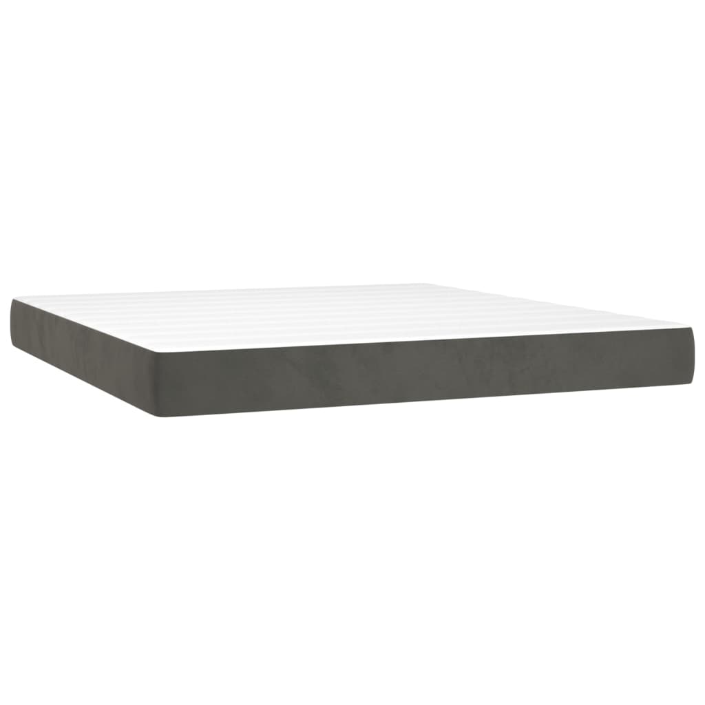 8720845605032_g_en_hd_3 vidaXL Box Spring Bed with Mattress Dark Grey 153x203 cm Queen Size Velvet - Image 5
