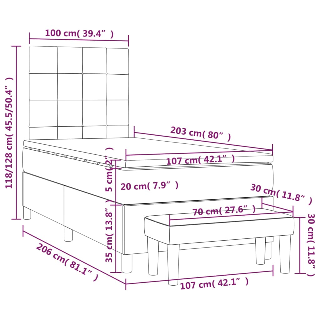 8720845605100_g_en_hd_6 vidaXL Box Spring Bed with Mattress Dark Grey 106x203 cm King Single Size Velvet - Image 8