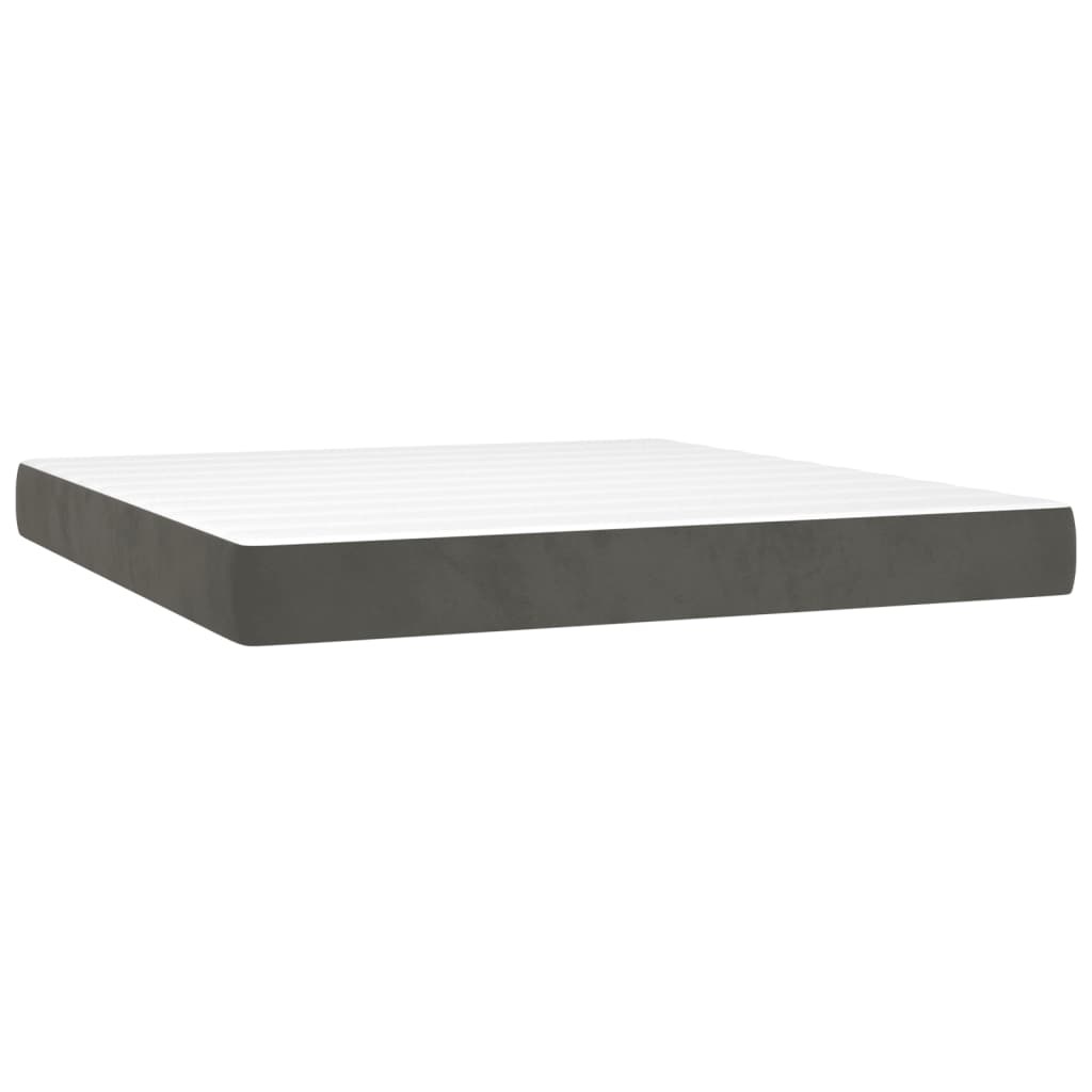 8720845605216_g_en_hd_3 vidaXL Box Spring Bed with Mattress Dark Grey 153x203 cm Queen Size Velvet - Image 5