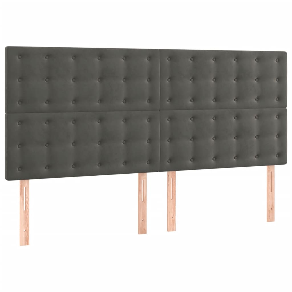 8720845605216_g_en_hd_4 vidaXL Box Spring Bed with Mattress Dark Grey 153x203 cm Queen Size Velvet - Image 6