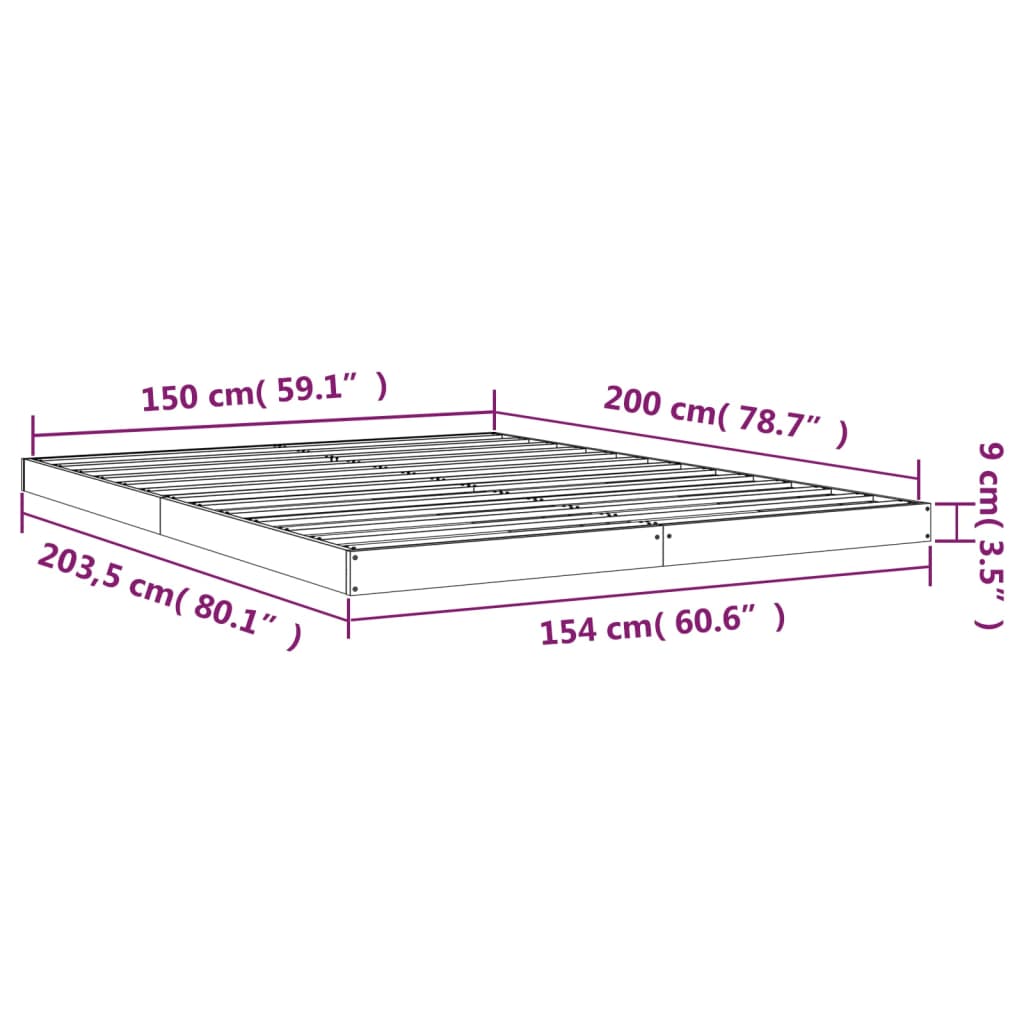 8720845639648_g_en_hd_6 vidaXL Bed Frame without Mattress 150x200 cm Solid Wood Pine - Image 8