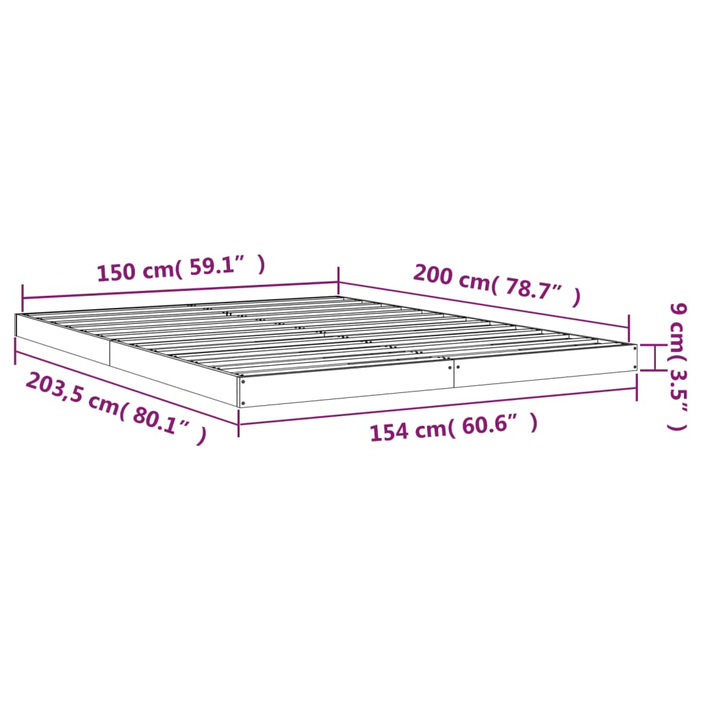 8720845639655_g_en_hd_6 vidaXL Bed Frame without Mattress White 150x200 cm Solid Wood Pine - Image 8