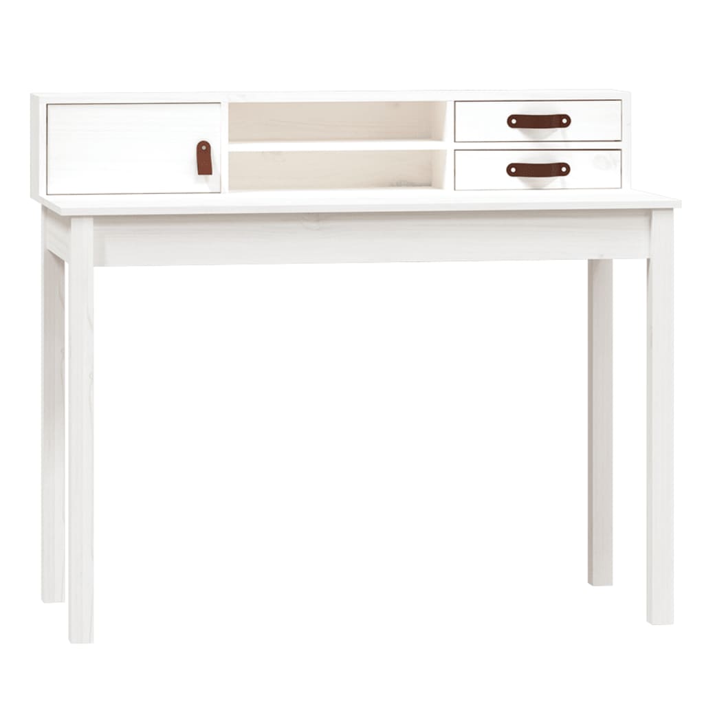 8720845640552_a_en_hd_1 vidaXL Desk White 110x50x93 cm Solid Wood Pine - Image 2