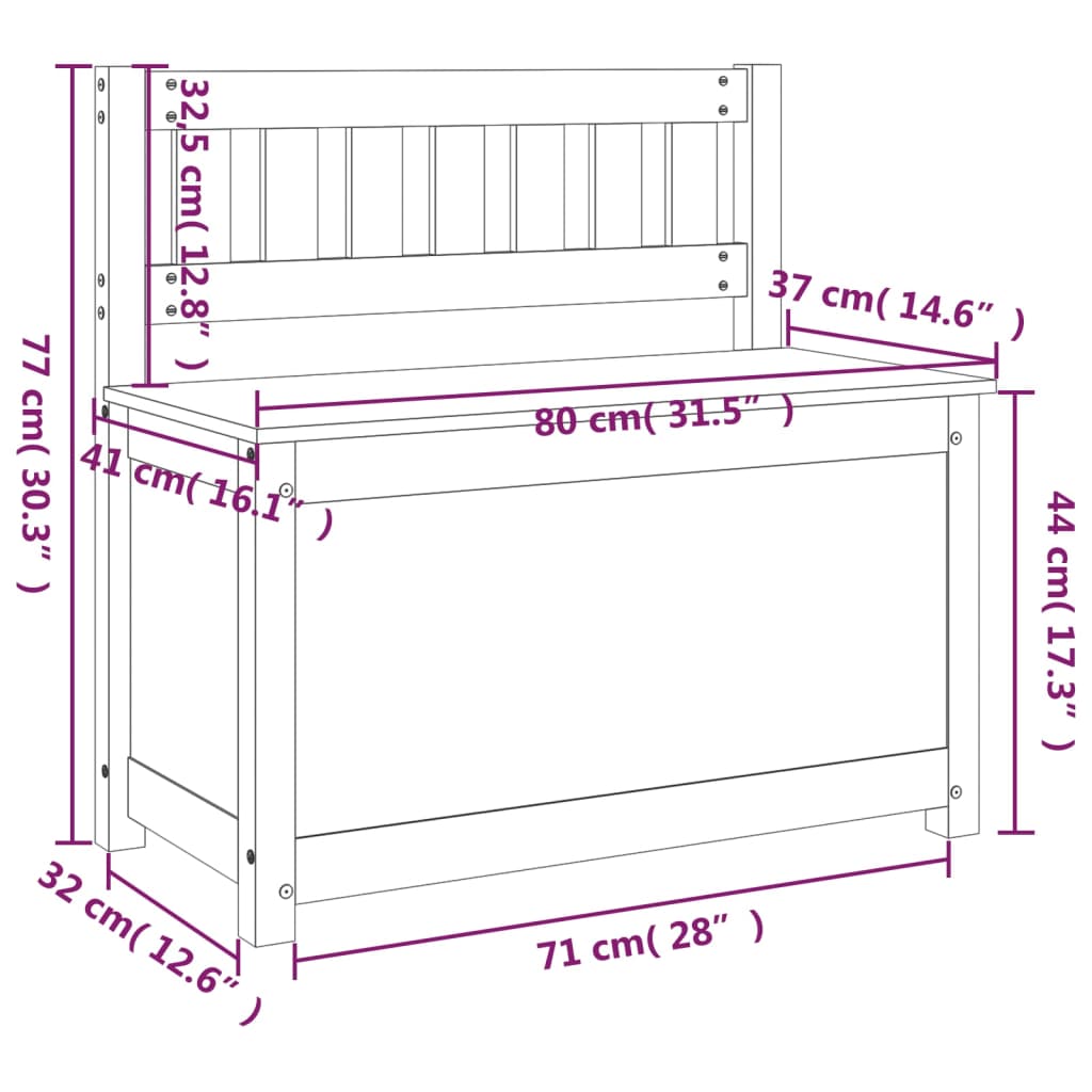 8720845640743_g_en_hd_9 vidaXL Bench 80x41x77 cm Solid Wood Pine - Image 11