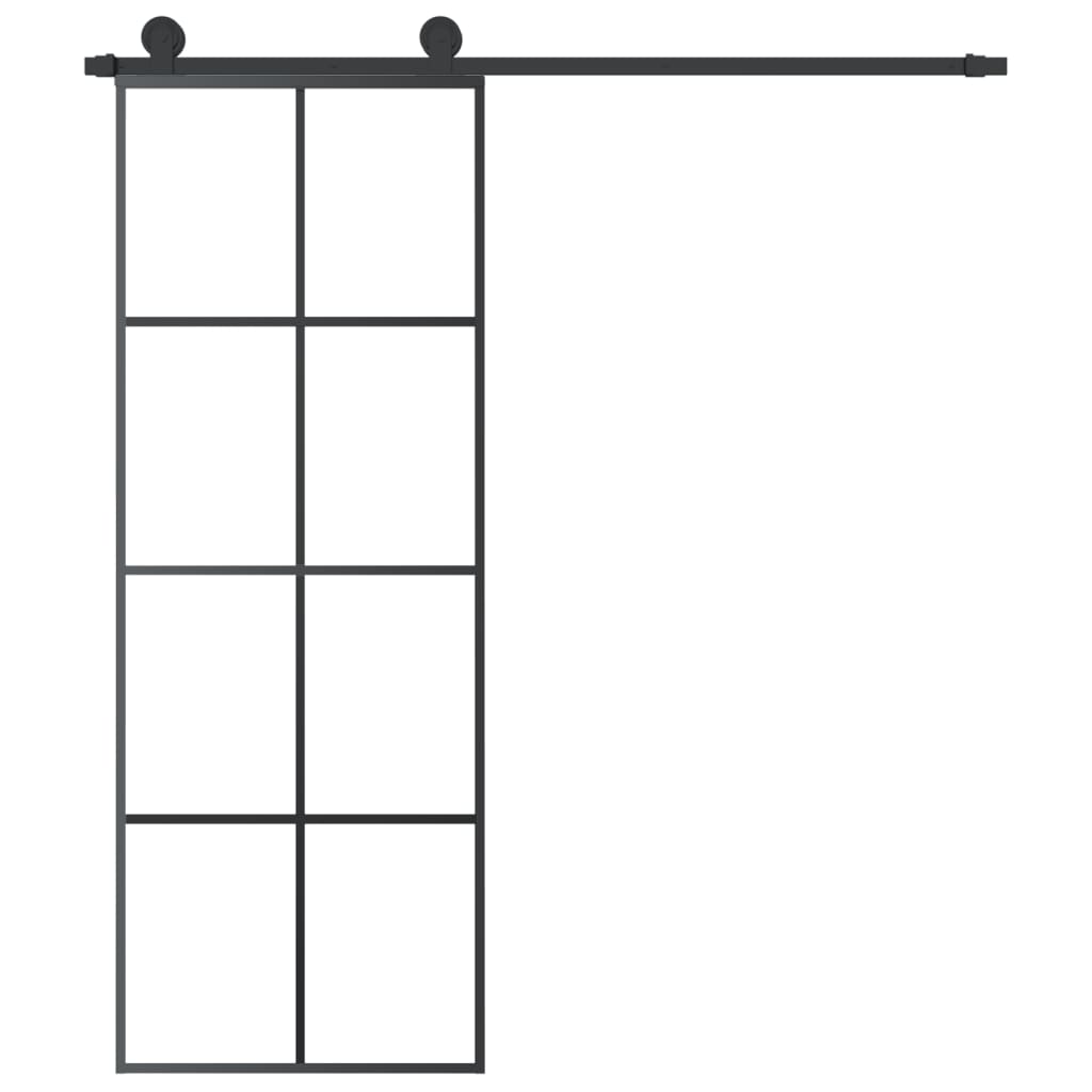 8720845648183_g_en_hd_1 vidaXL Sliding Door with Hardware Set 76x205 cm ESG Glass&Aluminium - Image 3