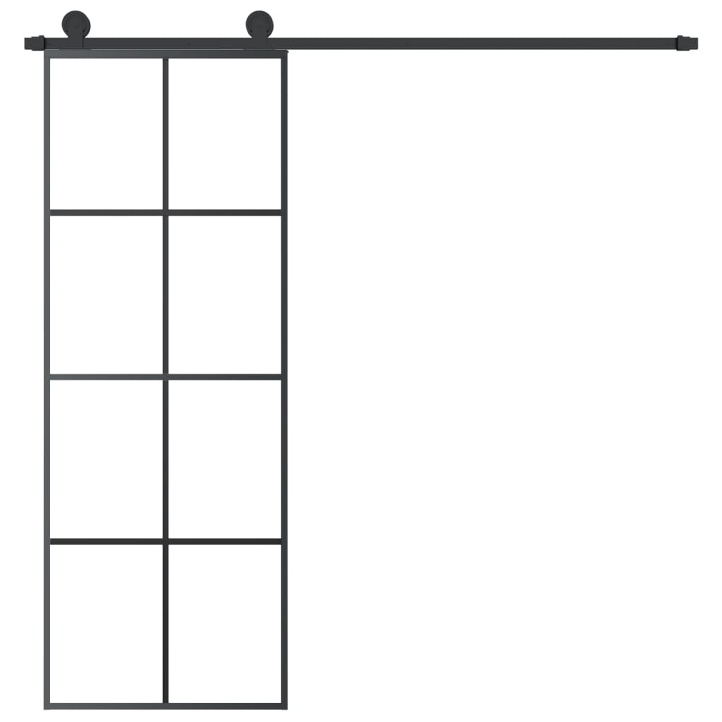 8720845648190_g_en_hd_1 vidaXL Sliding Door with Hardware Set 76x205 cm ESG Glass&Aluminium - Image 3