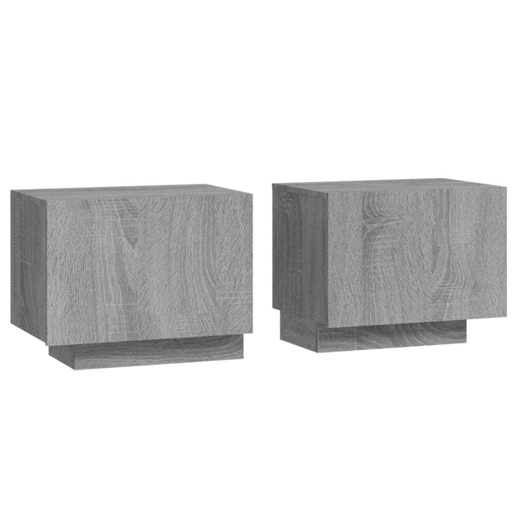 8720845649814_a_en_hd_1 vidaXL Bedside Cabinet Grey Sonoma 100x35x40 cm Engineered Wood - Image 2