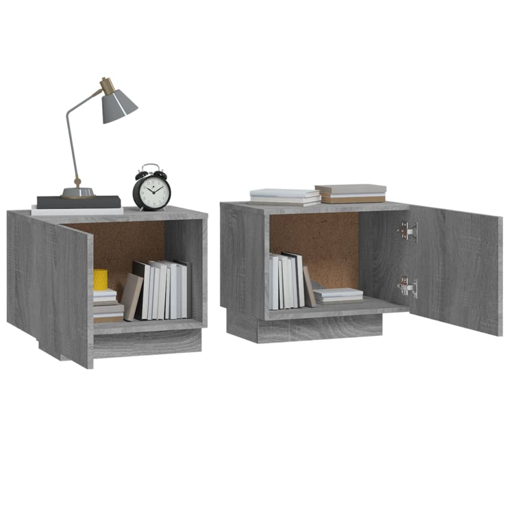 8720845649814_g_en_hd_1 vidaXL Bedside Cabinet Grey Sonoma 100x35x40 cm Engineered Wood - Image 4