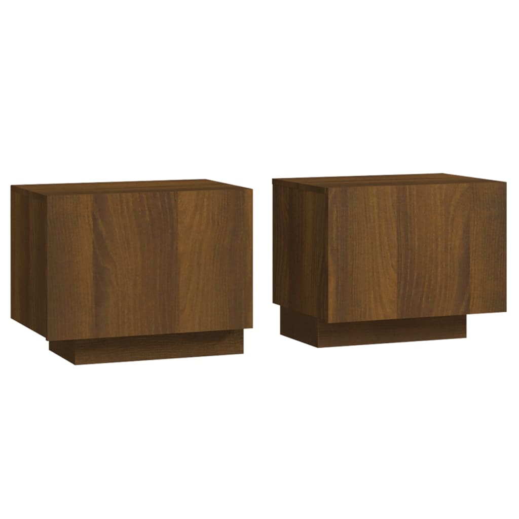 8720845649821_a_en_hd_1 vidaXL Bedside Cabinet Brown Oak 100x35x40 cm Engineered Wood - Image 2