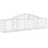 vidaXL Arched Gabion Basket 200x30x40/60 cm Galvanised Iron - Image 2