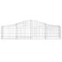 vidaXL Arched Gabion Basket 200x30x40/60 cm Galvanised Iron - Image 3