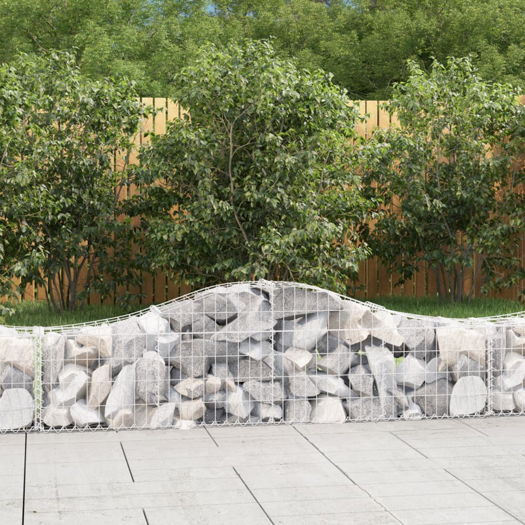 8720845650452_m_en_hd_1 vidaXL Arched Gabion Basket 200x30x40/60 cm Galvanised Iron - Image 1