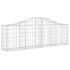 vidaXL Arched Gabion Basket 200x30x60/80 cm Galvanised Iron - Image 2