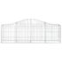 vidaXL Arched Gabion Basket 200x30x60/80 cm Galvanised Iron - Image 3