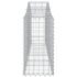 vidaXL Arched Gabion Basket 200x30x60/80 cm Galvanised Iron - Image 4