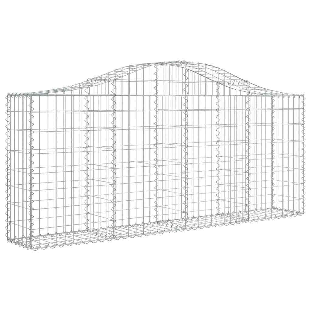 8720845650476_a_en_hd_1 vidaXL Arched Gabion Basket 200x30x80/100 cm Galvanised Iron - Image 2