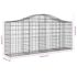 vidaXL Arched Gabion Basket 200x30x80/100 cm Galvanised Iron - Image 5