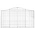 vidaXL Arched Gabion Basket 200x30x100/120 cm Galvanised Iron - Image 3