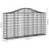 vidaXL Arched Gabion Basket 200x30x100/120 cm Galvanised Iron - Image 5