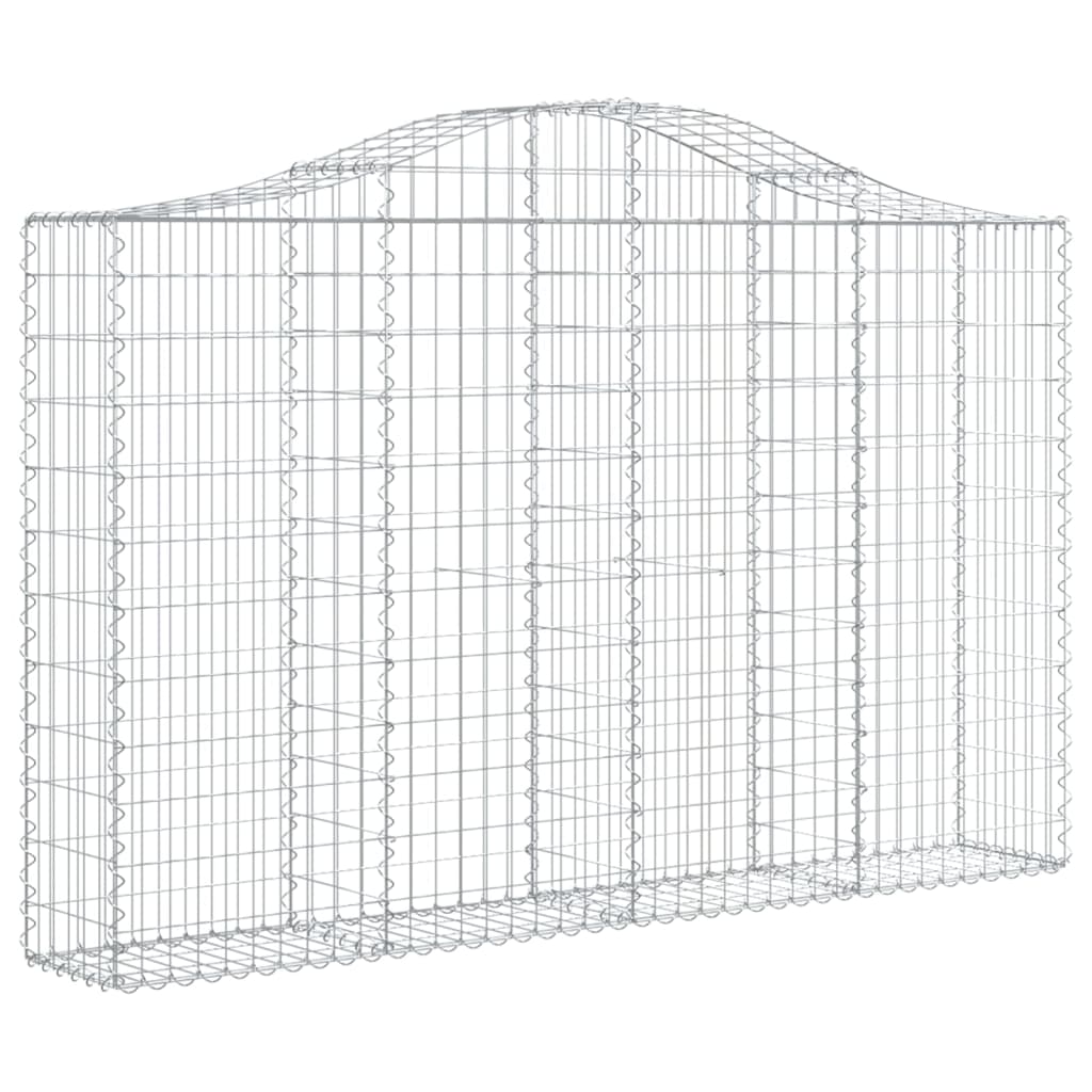 8720845650490_a_en_hd_1 vidaXL Arched Gabion Basket 200x30x120/140 cm Galvanised Iron - Image 2