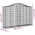 vidaXL Arched Gabion Basket 200x30x120/140 cm Galvanised Iron - Image 5