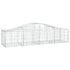 vidaXL Arched Gabion Basket 200x50x40/60 cm Galvanised Iron - Image 2