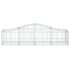vidaXL Arched Gabion Basket 200x50x40/60 cm Galvanised Iron - Image 3