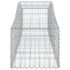 vidaXL Arched Gabion Basket 200x50x40/60 cm Galvanised Iron - Image 4