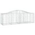 vidaXL Arched Gabion Basket 200x50x60/80 cm Galvanised Iron - Image 2