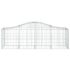 vidaXL Arched Gabion Basket 200x50x60/80 cm Galvanised Iron - Image 3