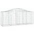 vidaXL Arched Gabion Basket 200x50x80/100 cm Galvanised Iron - Image 2