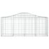 vidaXL Arched Gabion Basket 200x50x80/100 cm Galvanised Iron - Image 3