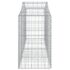 vidaXL Arched Gabion Basket 200x50x80/100 cm Galvanised Iron - Image 4