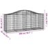 vidaXL Arched Gabion Basket 200x50x80/100 cm Galvanised Iron - Image 5