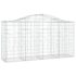 vidaXL Arched Gabion Basket 200x50x100/120 cm Galvanised Iron - Image 2