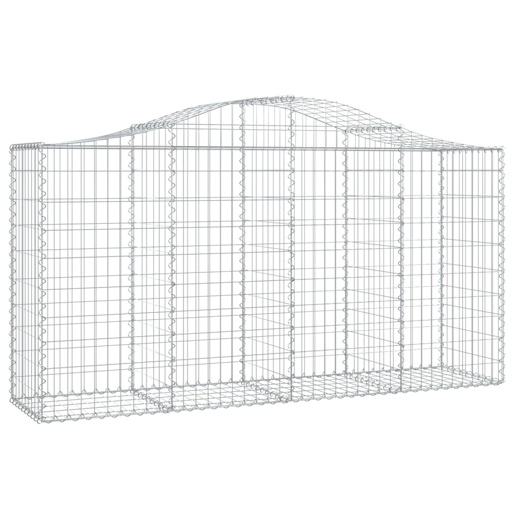 8720845650582_a_en_hd_1 vidaXL Arched Gabion Basket 200x50x100/120 cm Galvanised Iron - Image 2