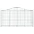 vidaXL Arched Gabion Basket 200x50x100/120 cm Galvanised Iron - Image 3