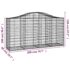 vidaXL Arched Gabion Basket 200x50x100/120 cm Galvanised Iron - Image 5