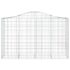 vidaXL Arched Gabion Basket 200x50x120/140 cm Galvanised Iron - Image 3